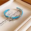 Dopamine Color Smudge Geometric Resin Bracelet Temperament Versatile Bracelet European and American Jewelry