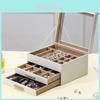 Jewelry Storage Box Pu Leather Large Capacity Organizer For Home And Travel
