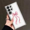 Phone Cover Funda Case for Samsung Galaxy 25 S24 FE Note 20 Ultra S23 S22 Plus S25Edge S20 Ultra S21 Fashion Pink Bow