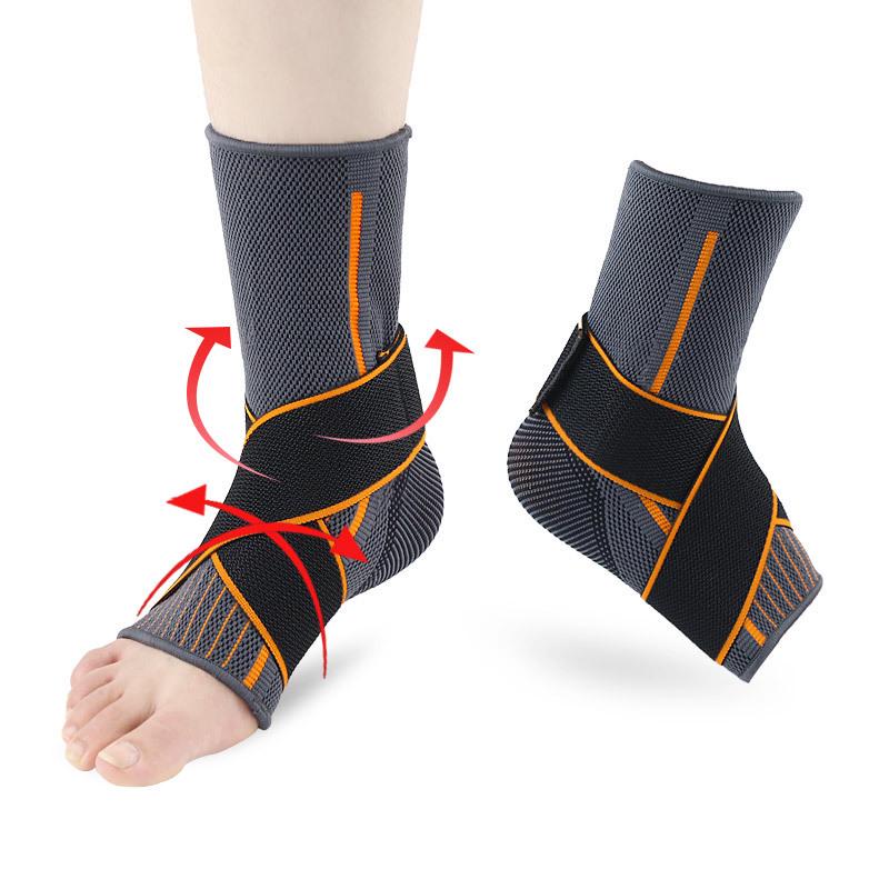 Ankle Brace Straps: Anti-Sprain Velcro Compression Knit Protector for Unisex Sports - Running & Basketball Warmth