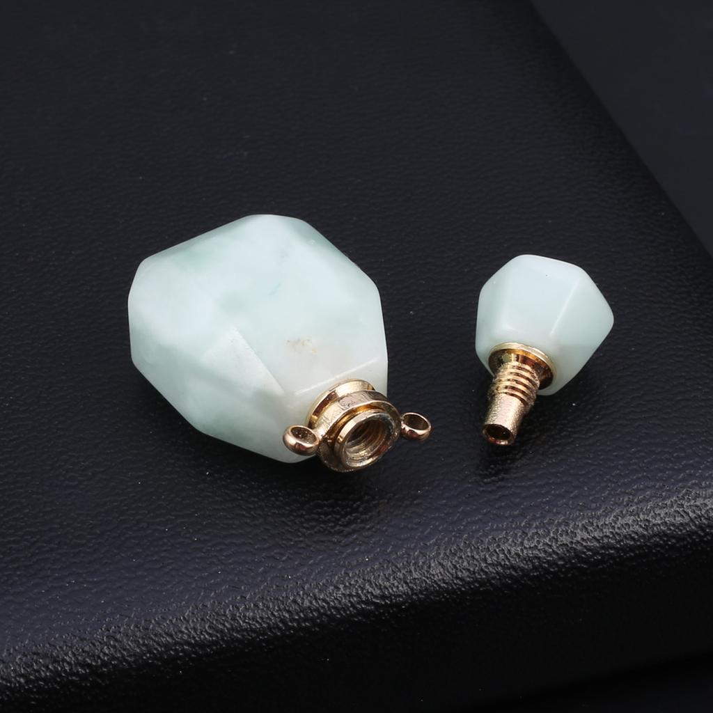Perfume Bottle Pendant Natural Stone Amazonite Necklace Pendant For Jewelry Making Charms DIY Necklace Accessory
