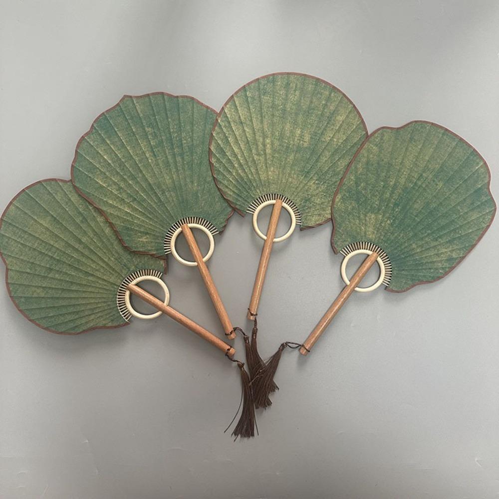 Exquisite DIY Xuan Paper Fan Vintage Round Fan Creative Chinese Style DIY Fan Home