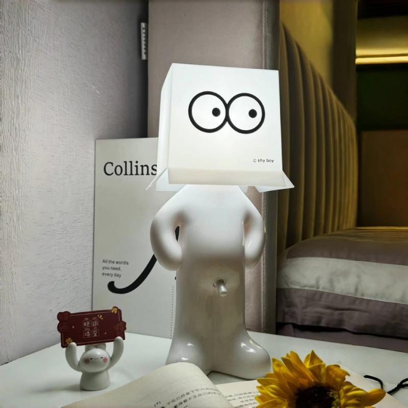 Creative LED Night Lamp Claeted Naughty Boy USB Plug Unique Pleats Reading Lighting Bedroom Bedside Table Light Children's Gift