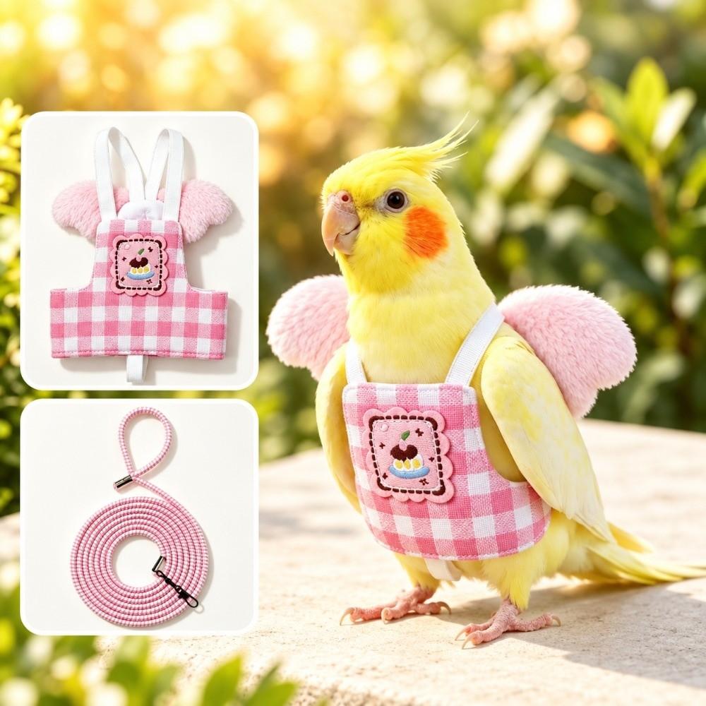 140cm Rope Bird Harness Leash Vest Style Pet Bird Clothes New Parrot Diaper Daily Wear