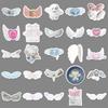 50 Wings Ins Wind Stickers White Small Fresh Cute Guka Girl Decoration Mobile Phone Water Cup Hand Account Stickers