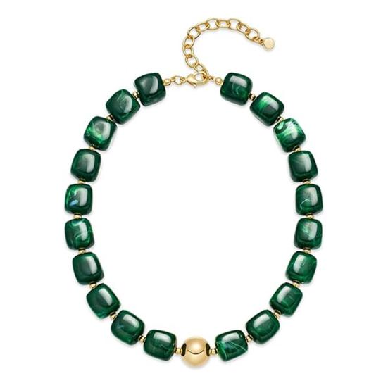 

Chunky Beaded Choker Colorful Resin Beads Necklace Boho Beaded Holiday Necklace for Women Summer Vacation Beach Jewelry 4