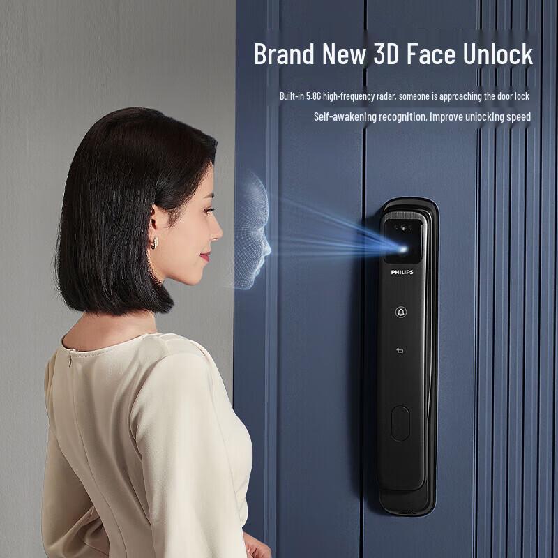 Philips 702FVP Smart Door Lock with Face Recognition and Visual Peephole