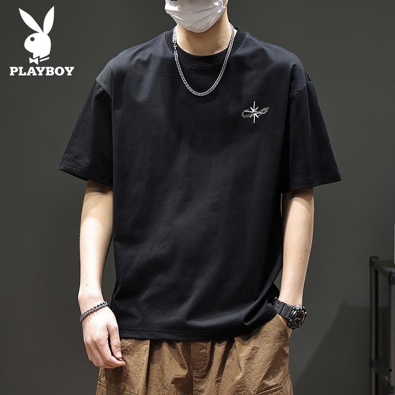 PLAYBOY Men s Embroidered Short Sleeve T-Shirt 4XL