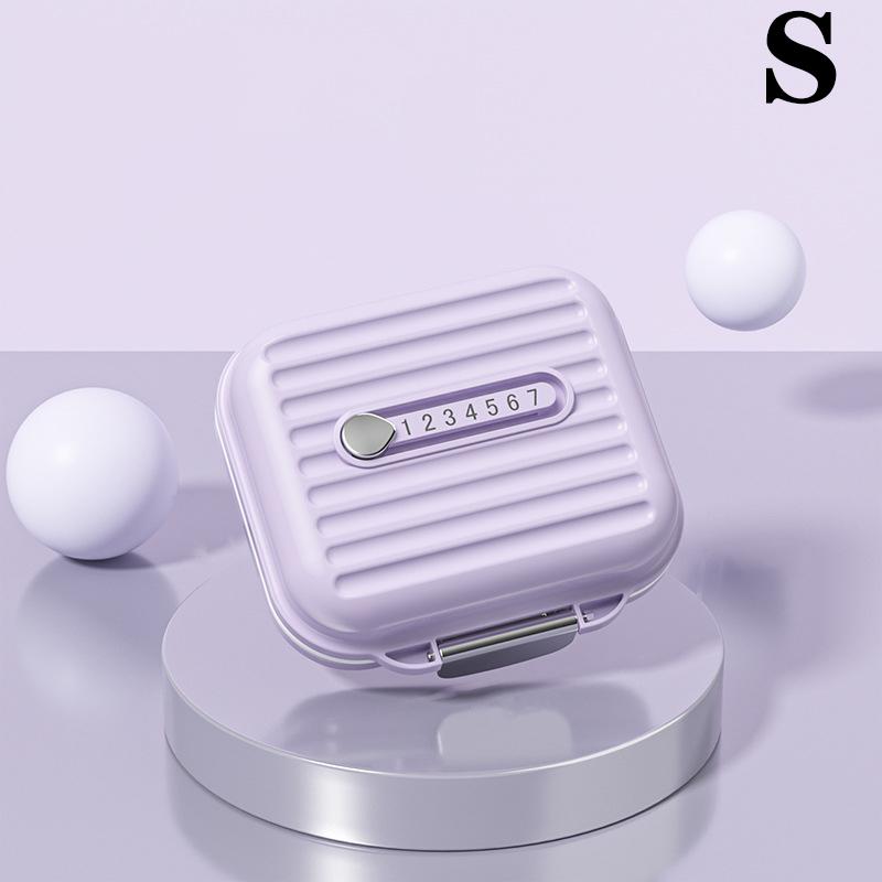 7-Day Pill Organizer - Portable Travel Pill Box with Daily Compartments for Medication/Vitamins