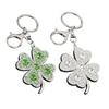 Four Leaf Clover Keychain Sparkling Rhinestone Lucky Charm with Lobster Clasp for Bags And Keys Gift for Women