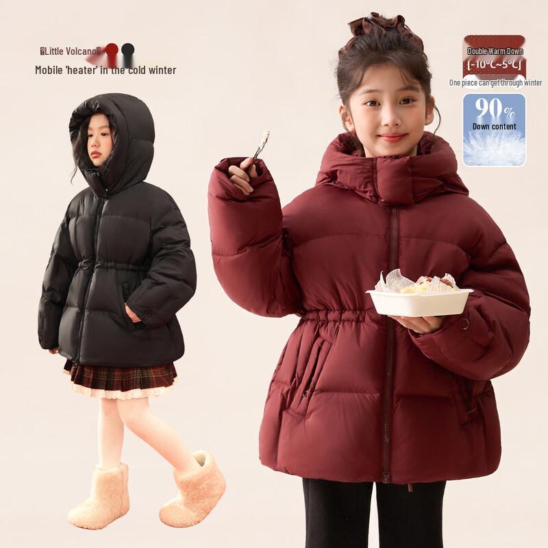 LUSON Зимняя пуховая куртка с капюшоном для девочек 2025 120