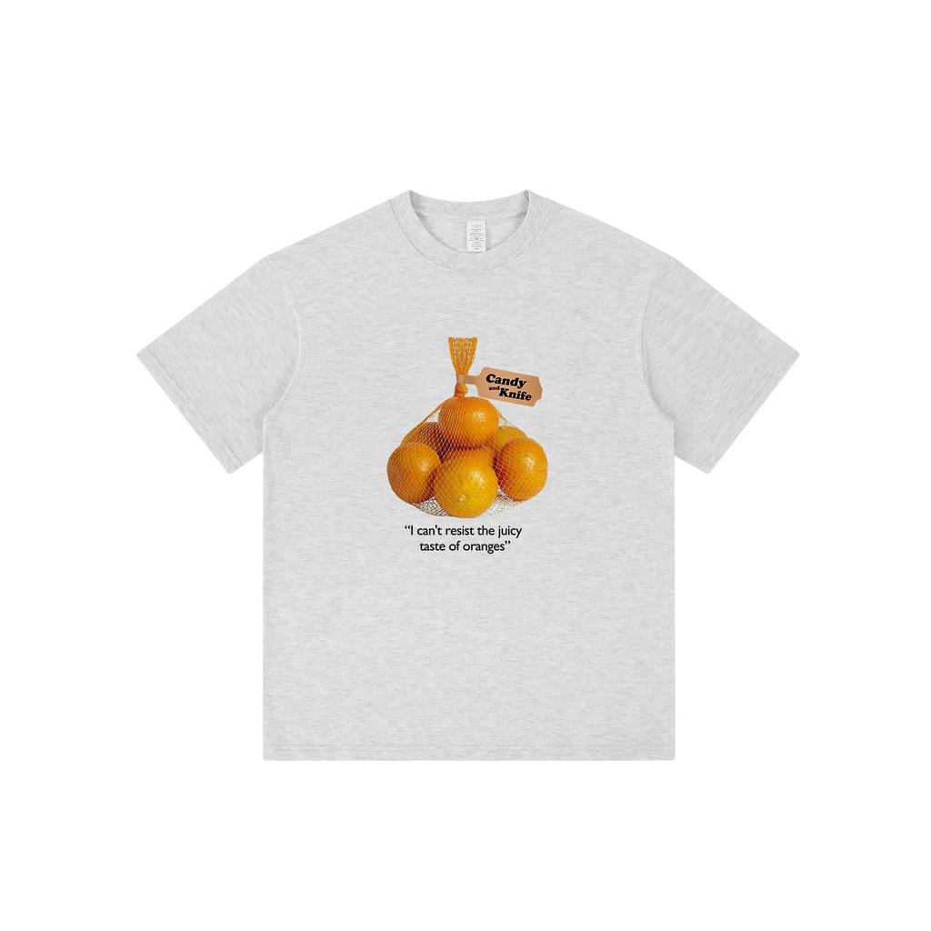 Unisex Summer Cotton T-Shirt with Fun Fruit Print - Loose, Short-Sleeved