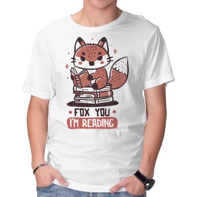 Unisex Crew Neck T-Shirt Fox You I'm Reading Graphic Short Sleeve Casual Tee