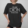Celines Dions Paris 2026 Tour Merch Women's T Shirts Cotton Tee New Arrival Tops T-shirt Y2K Streetwear Top