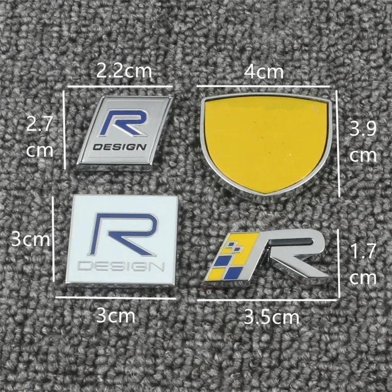 3D Metal Black Base Car Rear Trunk Fender Badge Emblem Sticker Decals For VOLVO S40 S70 S80 XC60 XC40 XC90 V40 V50 V90 S90