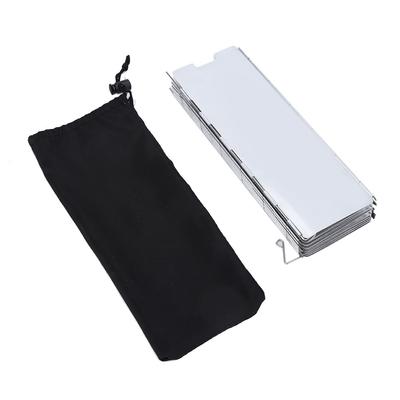 16 Piece Portable Aluminum Alloy Cassette Furnace Head Windshield Picnic Windshield
