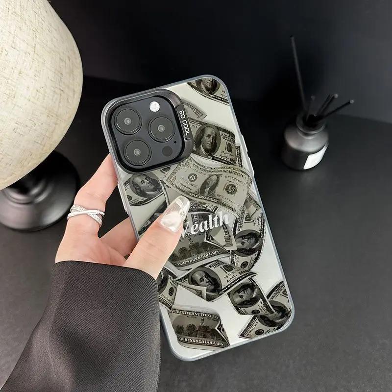 Creative Dollar Phone Cases for IPhone 17 Air  16 ProMax 11 12 13 14 Pro 15Pro XS XR X 7 8 15 Plus Matte Shockproof Bumper Cover
