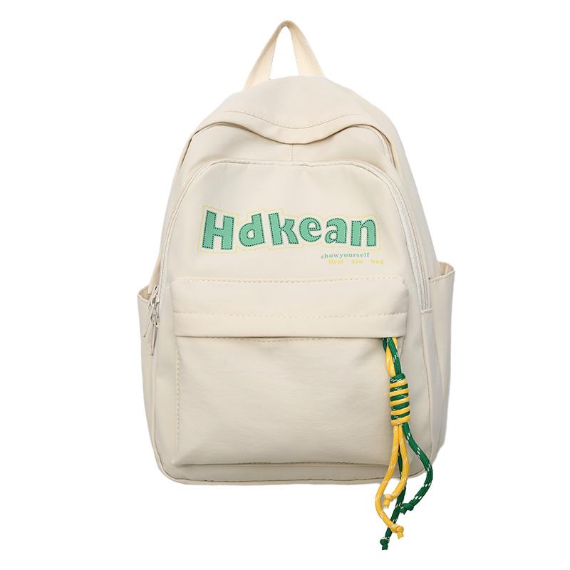 

Рюкзак с буквами, в студенческом стиле, большой вместимости, студенческий школьный рюкзак, унисекс, дорожный рюкзак Small белый