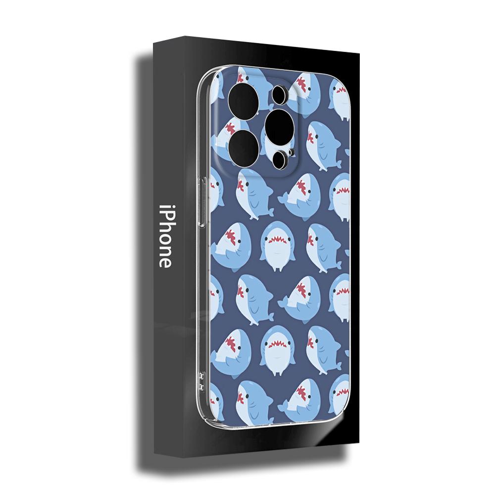 New Grinning Shark Phone Case 14 11 12 Pro 8 7 14 Plus 2020 X Pro 14 MAX 13 MINI XR XS Soft iphone 14 Cartoon Shark Phone Covers