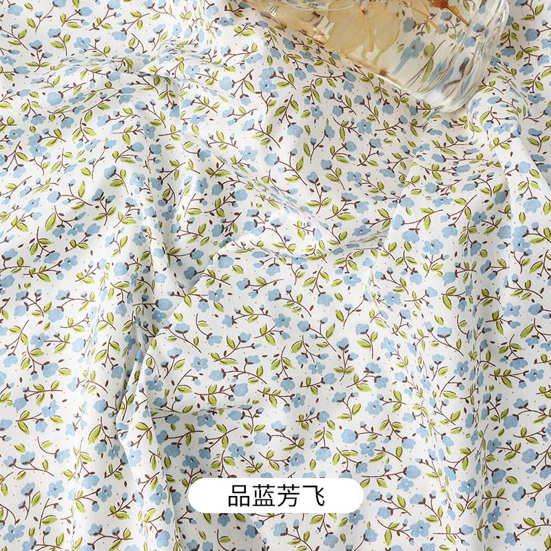 0.5m/2m Rural Style Pure Cotton Small Floral Printed Fabric for Sewing Dresses Decorative Cloth Handmade DIY Clothing Fabrics