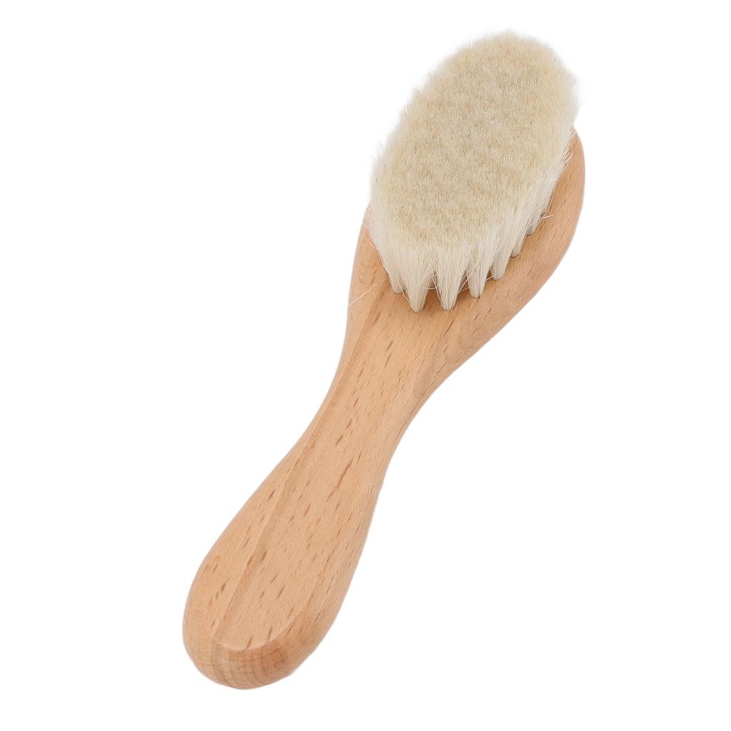 Baby Hair Wool Brush Soft Bristles Styling Beard Brush Baby Bathing Cleaning Nursing Wooden Comb