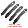Carbon Car Accessory Door Handle Cover Trim Paste Style 2005 2006 2007 2008 2009 2010 2011 2012 Chrome For Renault Clio MK3