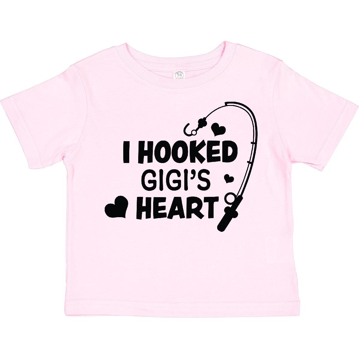 

Inktastic I Hooked Gigi s Heart With Fishing Rod Toddler T-Shirt Mothers Day Pun 160