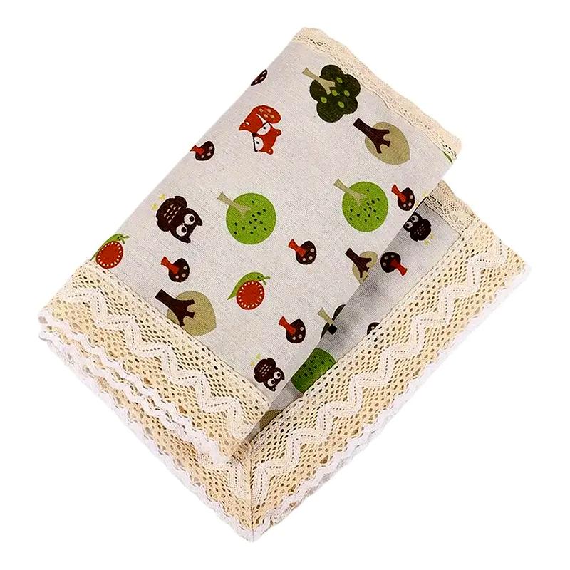1PC Microwave Oven Machine Washable Cloth Cover Multi-purpose Cotton Linen 100*35cm Grease Proof Cover Kitchen Decor Dust Cover