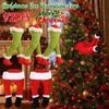 Santa Claus Elf Artificial Legs Christmas Tree Decoration Home Fireplace Hanging Ornament Xmas Tree New Year Party Supplies Gift