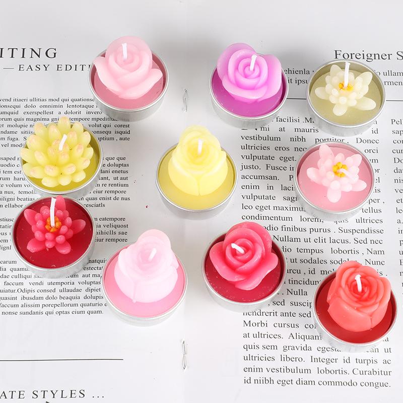 New simulation succulent plant candles, rose candles, 44 product combinations, and special-shaped paraffin candles