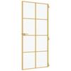 Vidaxl Interior Door, Gold, 93X201.5 Cm, Glass and Aluminum