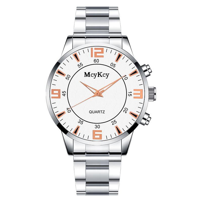 Seagull Quartz Mens Watch With Stainless Steel Strap For Formal Settings