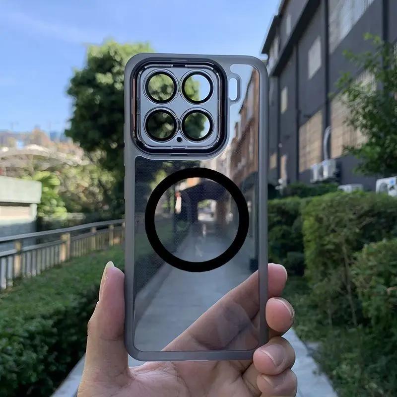 For Xiaomi 15T 14T Pro Magnetic Case Fashion Translucent TPU Soft Silicone Transparent Cover Lens Film Protection for Mi 15t Pro