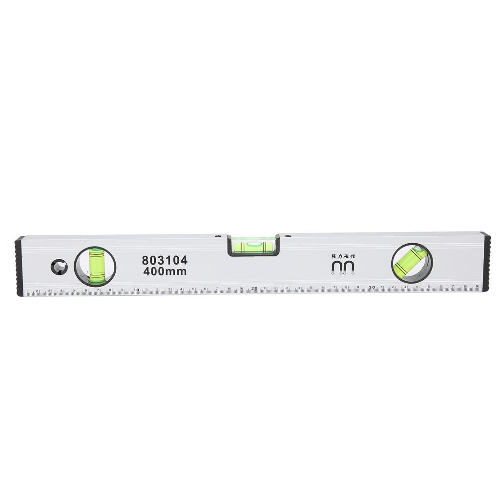 Spirit Level Aluminum Alloy Magnetic MultiFunction Measuring Ruler Levelling Instrument(400mm )