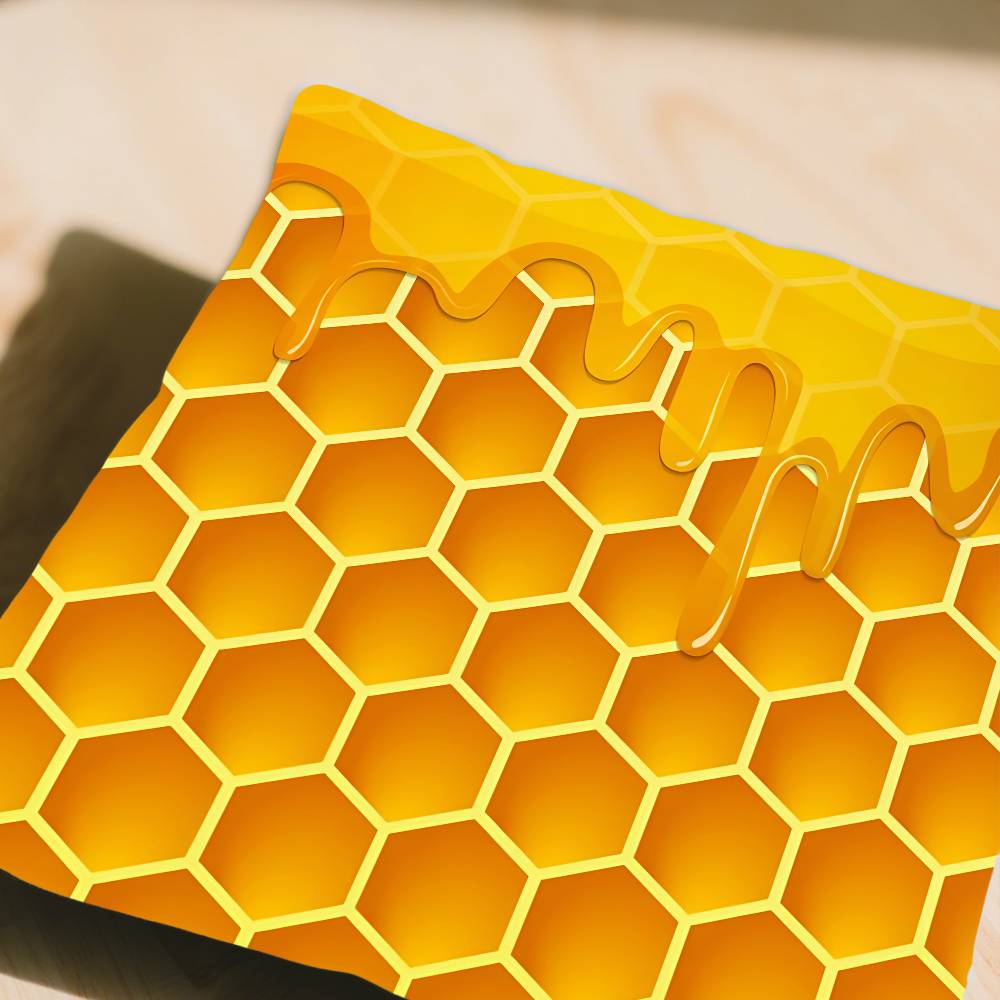 Bee & Letter Graphic Pillow Case Cushion Cover Polyester Pillowcase Decorative Sofa Cushion Pillowcase Home Decor