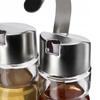 KADAX Butelka Szklana Na Oliwę Ocet 2x100ml Zestaw Do Oliwy Octu + Stojak
