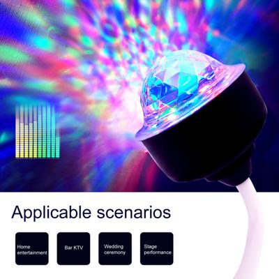 Mini lampada USB plug-and-play Crea atmosfera Modalità ritmo musicale Pratica decorazione da discoteca con luce LED RGB per club