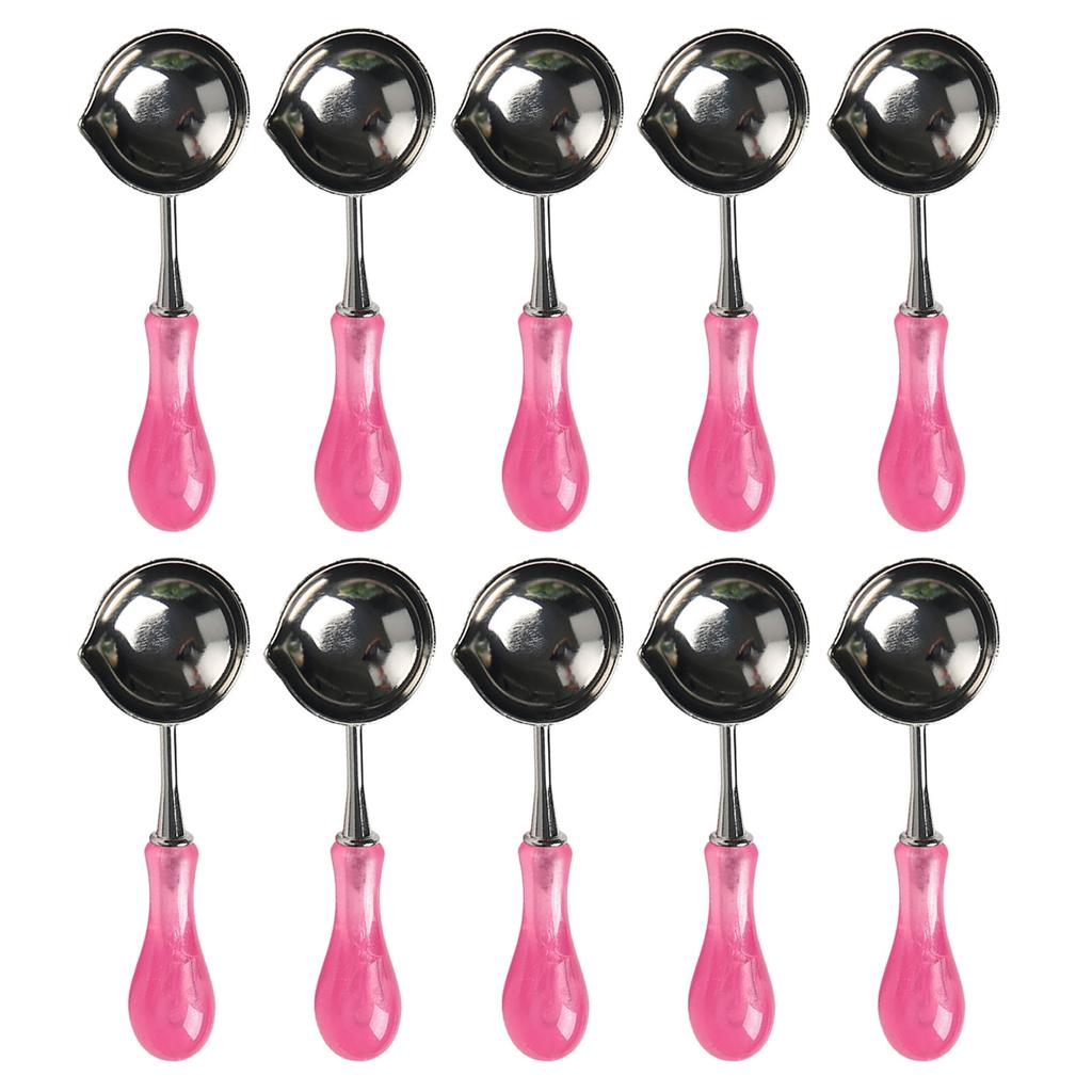 10 Pcs/Set Wax Seal Spoon Wax Sealing Melting Spoon Craft Supplies for Wax Seal Stamp Envelope Invitations Scrapbooking