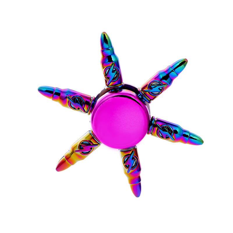 

Colorful Zinc Alloy Electroplated Finger Spinner Toy