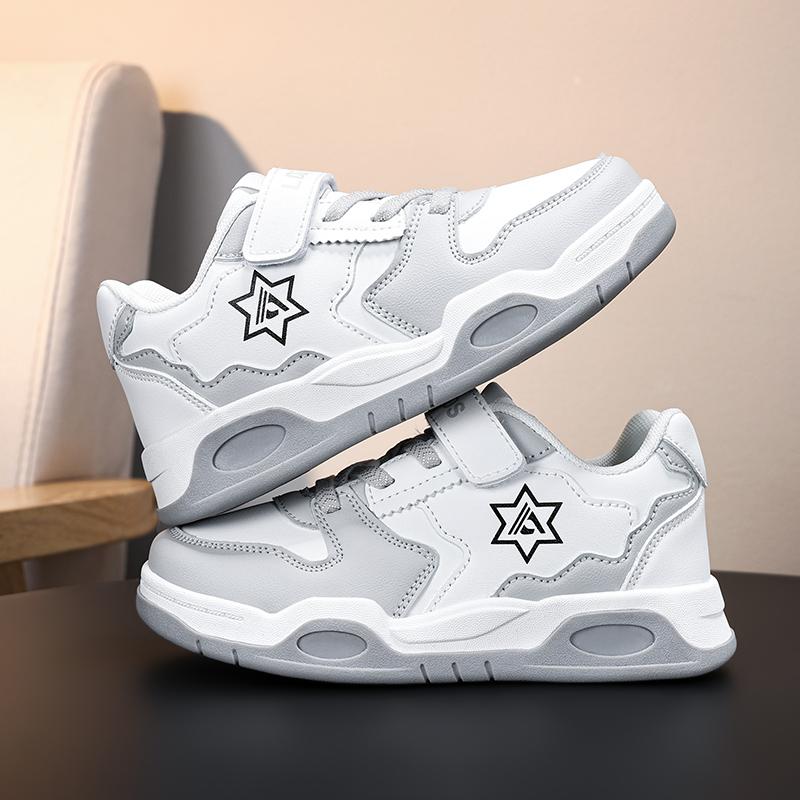 

Детская мода, дышащие низкие кеды Casaul для скейтбординга, студенческая детская спортивная обувь для бега, удобные кроссовки для мальчиков и девочек 28 белый/серый