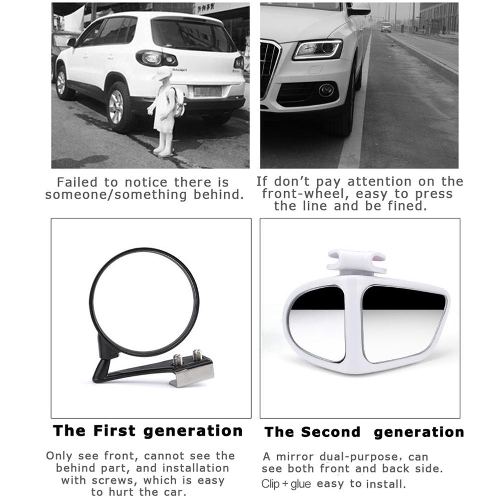 1 pár 360stupňového HD zrcátka do auta pro slepý úhel otočné, nastavitelné širokoúhlé vnější auto zpětné zrcátko parkování