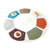 Round table fan pvc placemat Teslin western dining mat bamboo pattern woven thermal insulation mat hotel dining table mat coaster