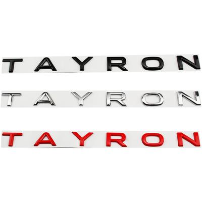 1 Stück TAYRON Auto Metall Kofferraum Buchstaben Worte Logo Abzeichen Emblem Aufkleber Für TAYRON 2021 2022 2023 2024 Styling Zubehör