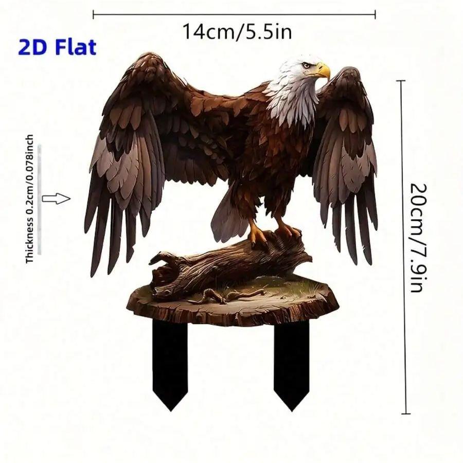 1pcs Falcon and Owl Garden Stakes - Realistic Outdoor Decoration, Suitable for Courtyard Decoration and Farm Decoration