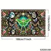 Luna Moth Wall Tapestry Cosmic Butterfly Art Moon Phases Floral Pattern Mystical Nature Decor Boho Living Room Wall Hanging
