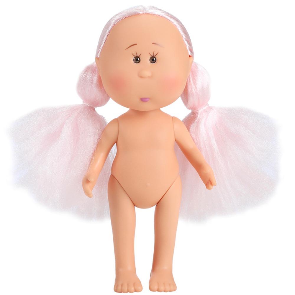 Lockige Haare Mia Kartoffelpuppen Dunkle Haut Actionfigur Körper 24cm Bohnenauge Vinylpuppe DIY Spielzeug