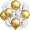 Birthday & Ceremony Decoration Balloon Set: Metallic Sequins, Table & Ground Floating Balloons.