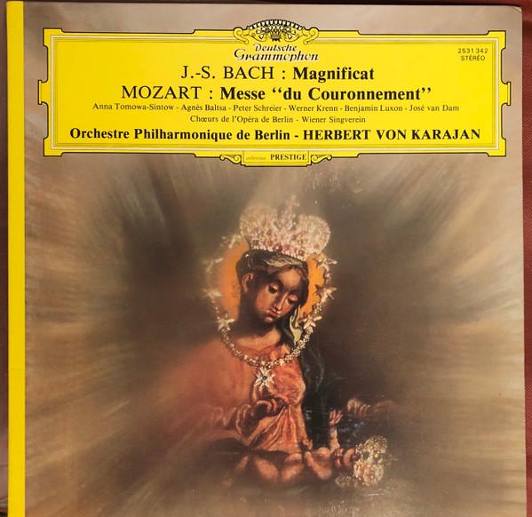LP Record J.S. BACH / MOZART, BERLINER PHILHA - Magnificat / Messe "du Couronnemenn 2531342 Deutsche Grammo 1981 France Classical Used