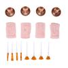 16pcs Esthetician Supplies for Facials Set Small Bowl Fan Flat Brush Hair Band Women Facial Mixing Kit Rosy Gold