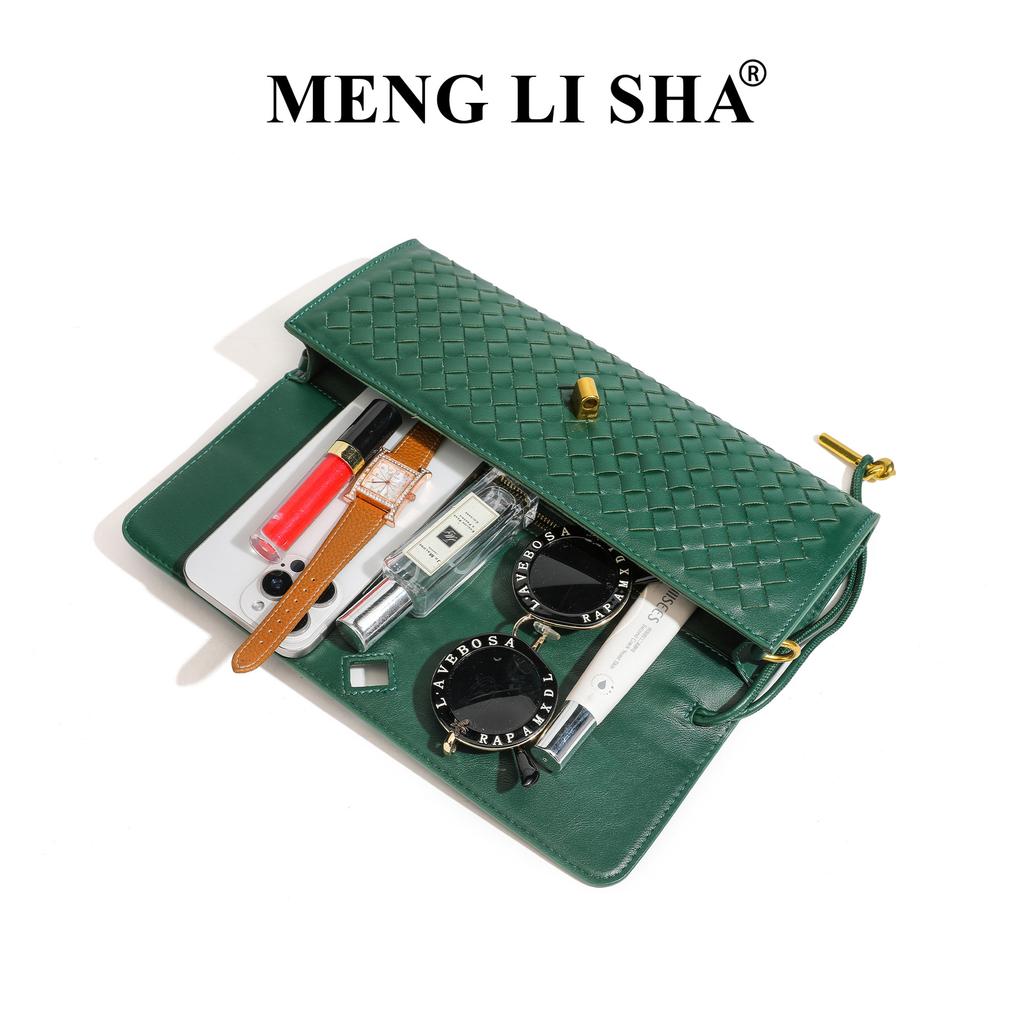 Hot Selling Niche Woven Women's Bag, Horizontal Hand-held Dinner Bag, High-end French Stick Bag, Single Shoulder Crossbody Accordion Bag